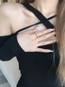 FUSSEM 琺瑯黃金螃蟹戒指女款足金999轉運珠編繩指環(huán)生日禮物送女友愛人 琺瑯螃蟹【黑調節(jié)編繩】約0.35g 曬單實拍圖