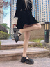 星期六（St&Sat）厚底漆皮樂福鞋女2025春季新款百搭英倫風(fēng)小皮鞋增高瑪麗珍女鞋子 黑色 40 曬單實(shí)拍圖