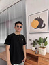HXHK夏季新款冰絲高端polo衫英倫男士修身短袖撞色翻領(lǐng)t恤上衣男 黑色 XL(建議125-140斤) 曬單實(shí)拍圖
