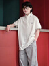 英氏（YEEHOO）男童T恤兒童短袖POLO衫夏季時(shí)尚休閑學(xué)院風(fēng)上衣夏裝新款中大童裝 字母學(xué)院-白色 【涼感透氣】 150 【順豐包郵&極速達(dá)】 曬單實(shí)拍圖