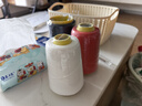 縫被子專用針線三股加粗棉線老式縫被子線家用手工大眼針線縫衣線 加大卷黑+紅+白各一卷送針+針瓶 曬單實(shí)拍圖