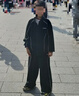 ASK JUNIOR套裝男童2025春季立領(lǐng)針織開衫衛(wèi)衣衛(wèi)褲長褲褲子兩件 黑色  140  曬單實(shí)拍圖