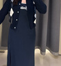 UR2025春季新款女裝美式復古字母開衩吊帶連衣裙UYY750038 墨藍 M 曬單實拍圖