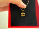 周六福5G工藝雪花鈴黃金項鏈女吊墜生日禮物計價(jià)A0614515 約3.46g 曬單實(shí)拍圖