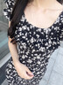 春乏2025夏季碎花吊帶連衣裙女小個(gè)子穿搭海邊沙灘裙雪紡a字長(cháng)裙子 黑色碎花吊帶款 S 建議100斤以下 曬單實(shí)拍圖