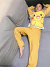 迪士尼（Disney）男童睡衣春秋長(cháng)袖兒童純棉迦奧特曼衣服中大童卡通男孩家居服套裝 66262皮卡丘 130cm【14碼】 曬單實(shí)拍圖
