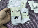 NEW BALANCE NB 男款女款休閑透氣百搭白色高筒組合裝logo襪LASM2904 白色2雙 L(男款26-28cm) 曬單實(shí)拍圖
