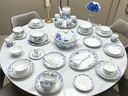 漢茗景德鎮(zhèn)正宗青花瓷中式碗盤餐具整套喬遷之喜禮物骨瓷碗筷套裝高檔 【升級(jí)款】60件丨配高檔錦盒 曬單實(shí)拍圖