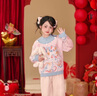 旗鉑兒童毛衣女冬2025新款女童國風(fēng)針織上衣女大童加厚打底保暖童裝 大吉大利粉色上衣 140cm 曬單實(shí)拍圖