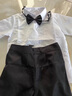 喜雅萌表演服裝青少年禮服兒童禮服男童花童套裝鋼琴演出服男孩西裝表演 馬甲長袖+長褲+黑領(lǐng)結(jié)_手套 180 曬單實拍圖
