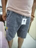 軒萊雅夏季薄款短褲男牛仔五分褲外穿寬松潮牌休閑松緊腰中褲子男士百搭 灰色 3XL 曬單實(shí)拍圖