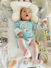 babylove嬰兒短袖連體衣夏季薄竹棉紗布哈衣新生兒和尚服寶寶夏裝 西瓜戀夏天 80cm 曬單實(shí)拍圖