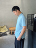 AQUASCUTUM/雅格獅丹2025春夏男士商務(wù)休閑翻領(lǐng)短袖POLO衫 阿什利藍 XL 曬單實(shí)拍圖