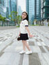 小豬彼特女童學(xué)院風(fēng)套裝夏季2025新款兒童短袖短裙洋氣夏裝大童女孩連衣裙 6017藍(lán)色牛仔裙 150 cm 曬單實(shí)拍圖