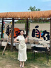 百麗踏法式平底套趾涼拖鞋女夏外穿2025年新款絕美水鉆配裙子羅馬沙灘鞋 米白色 37 羅馬沙灘鞋 曬單實(shí)拍圖