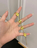 藍卡伊999金包銀時(shí)尚手鏈五花四葉草金手鏈轉運珠手串手鐲送女朋友禮物 五花四葉草手鏈 克重：0.35克 曬單實(shí)拍圖