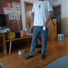 ZMEX牛仔褲男九分秋季百搭加絨休閑彈力新款寬松直筒牛仔褲男 藍(lán)灰色[九分] 32 曬單實(shí)拍圖