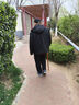 山迪老人祝壽禮物老桃木龍頭拐實木雕刻棍手杖生日禮物男女款高檔精雕 福祿壽(手把帶蝙蝠) 曬單實拍圖