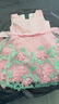 鸞雀翔一周歲女寶寶周歲生日禮服抓周服幼兒裙子兒童晚禮服女童公主紗裙 粉色 80 建議身高73-84體重15-22斤 曬單實拍圖