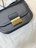 CHARLES&KEITH金屬扣翻蓋復古豆腐包單肩包包女包生日禮物CK2-80782444 Black黑色 M 曬單實(shí)拍圖