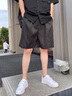 魯賓克冰絲短褲男士夏季薄款寬松百搭透氣速干運動(dòng)外穿休閑大碼五分中褲 【兩件裝】7004黑色+7030黑色 XL （建議125-135斤） 曬單實(shí)拍圖