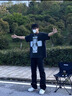 至濤美式cleanfit牛仔褲男夏季排扣設(shè)計感水洗微喇褲高街顯瘦百搭長褲 E12黑色 M 曬單實拍圖