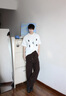 GXG男裝【舒柔特】輕薄休閑褲通勤男彎刀褲寬松褲 2025夏季新品 深咖色 M (30) 曬單實(shí)拍圖
