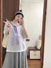 DGOV莫代爾半身裙女夏季長(zhǎng)款垂墜感加長(zhǎng)版高個(gè)子拖地長(zhǎng)裙到腳踝長(zhǎng)款 淺灰色 均碼 長(zhǎng)度90建議身高155-160 曬單實(shí)拍圖
