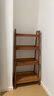 竹庭梯形書(shū)架置物架落地簡(jiǎn)約靠墻零食架臥室多層收納儲物柜廚房餐邊柜 茶色梯形置物架【四層-常規款】 曬單實(shí)拍圖