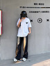 Lee Srtroi官方正品重磅純棉短袖t恤男夏季新款2025情侶寬松休閑上衣ins 白色 XL (145-165斤) 曬單實拍圖