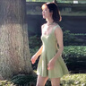J-the薄荷綠吊帶連衣裙子女夏季2025年新款法式氣質(zhì)小個子無袖背心短裙 綠色裙子 M 45/55kg 曬單實拍圖