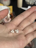 LUCKY TIPSS999純銀珍珠米妮耳釘女養耳洞耳骨釘防過(guò)敏睡覺(jué)免摘耳環(huán)耳扣 蝴蝶結銀耳釘 曬單實(shí)拍圖