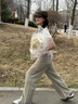 衣品天成2025春夏季純棉闊腿牛仔褲女高腰時(shí)尚長(zhǎng)褲顯瘦寬松直筒拖地褲子女 曬單實(shí)拍圖