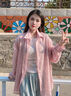 CEENIU透氣薄款防曬衣女2025新款夏季寬松韓版速干防曬百搭洋氣襯衫外套 粉色 L 適合116-135斤 曬單實(shí)拍圖
