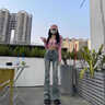 PMOG小個(gè)子辣妹碼復(fù)古微喇牛仔褲女美式毛邊馬蹄褲顯瘦高腰喇叭褲子 黃泥色(微喇)牛仔褲 L 曬單實(shí)拍圖