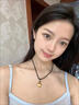 鉑吶苓小胖福吊墜項鏈女新中式時(shí)尚輕奢小眾鎖骨鏈高級感頸鏈送女友禮物 小胖福吊墜項鏈【黑繩】 曬單實(shí)拍圖