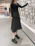 lagogo設(shè)計(jì)感開叉碎花半身裙女拉谷谷2025年春夏新款荷葉邊中長(zhǎng)裙 混色 L 曬單實(shí)拍圖