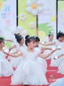 G.DUCKKIDS女童白色公主裙連衣裙夏季2025新款大兒童裝生日花童禮服婚紗裙子 白色 加頭紗 120 cm 曬單實(shí)拍圖