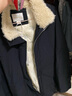 Basic House/百家好毛絨翻領(lǐng)羽絨服冬季輕薄抽繩收腰中長款派克服 黑色（偏藏青） XL 曬單實拍圖
