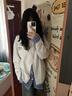 LDBE美式復(fù)古學(xué)院風(fēng)polo假兩件衛(wèi)衣女春季2025新款寬松韓系長(zhǎng)袖上衣潮 白灰色 M 【95斤以內(nèi)】 曬單實(shí)拍圖