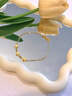 中國(guó)黃金（CHINA GOLD）黃金手鏈足金四葉草手鏈?zhǔn)执D(zhuǎn)運(yùn)珠首飾七夕情人節(jié)生日禮物送老婆 足金四葉草手鏈-約2.3g 曬單實(shí)拍圖
