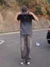 百鵲亭【2件裝】短袖t恤男夏季新款冰絲短袖男潮牌港風(fēng)半袖上衣男體恤 山峰白色+大笑臉黑色 XL 曬單實(shí)拍圖