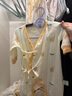 婧麒（JOYNCLEON）新生嬰兒衣服初生寶寶偏開系帶和尚服嬰兒連體衣薄款春秋哈衣 黃小象 52cm 【0-1個(gè)月 體重2-3.4kg】 曬單實(shí)拍圖