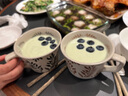 悠瓷（youcci）日式手作豆葉粗陶咖啡杯家用陶瓷馬克杯喝水杯女生高顏值手繪杯子 豆葉對杯-黑棕撞色 曬單實(shí)拍圖