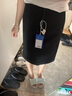 伯德小姐黑色半身裙女士面試正裝包臀裙小個子西裝職業(yè)一步裙子直筒裙QZ43 黑色 S -適合90-100斤可穿 曬單實拍圖
