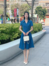 薇洛萱輕熟風(fēng)輕奢時(shí)尚連衣裙女裝2025夏天季新款氣質(zhì)遮肚子純色裙子0232 孔雀藍(lán) M 建議90-102斤 曬單實(shí)拍圖