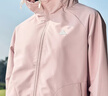 匹克（PEAK）馭水科技丨梭織風(fēng)衣女新款寬松防水運動外套女運動服連帽夾克 紅粉 XL 曬單實拍圖