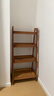 竹庭梯形書(shū)架置物架落地簡(jiǎn)約靠墻零食架臥室多層收納儲物柜廚房餐邊柜 茶色梯形置物架【四層-常規款】 曬單實(shí)拍圖