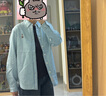 Teenie Weenie Men小熊男裝簡(jiǎn)約牛仔襯衫夏季休閑復古寬松情侶襯衣 淺牛仔色 M (170) 曬單實(shí)拍圖