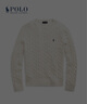 Polo Ralph Lauren 拉夫勞倫【大秀同款】 男裝 經典款絞花編結棉質針織毛衣RL13138 101-白色 S 曬單實拍圖